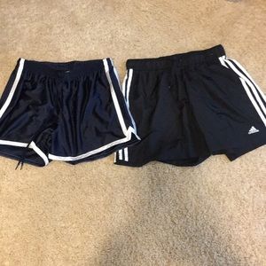 Adidas black shorts & Bcg navy shorts lot